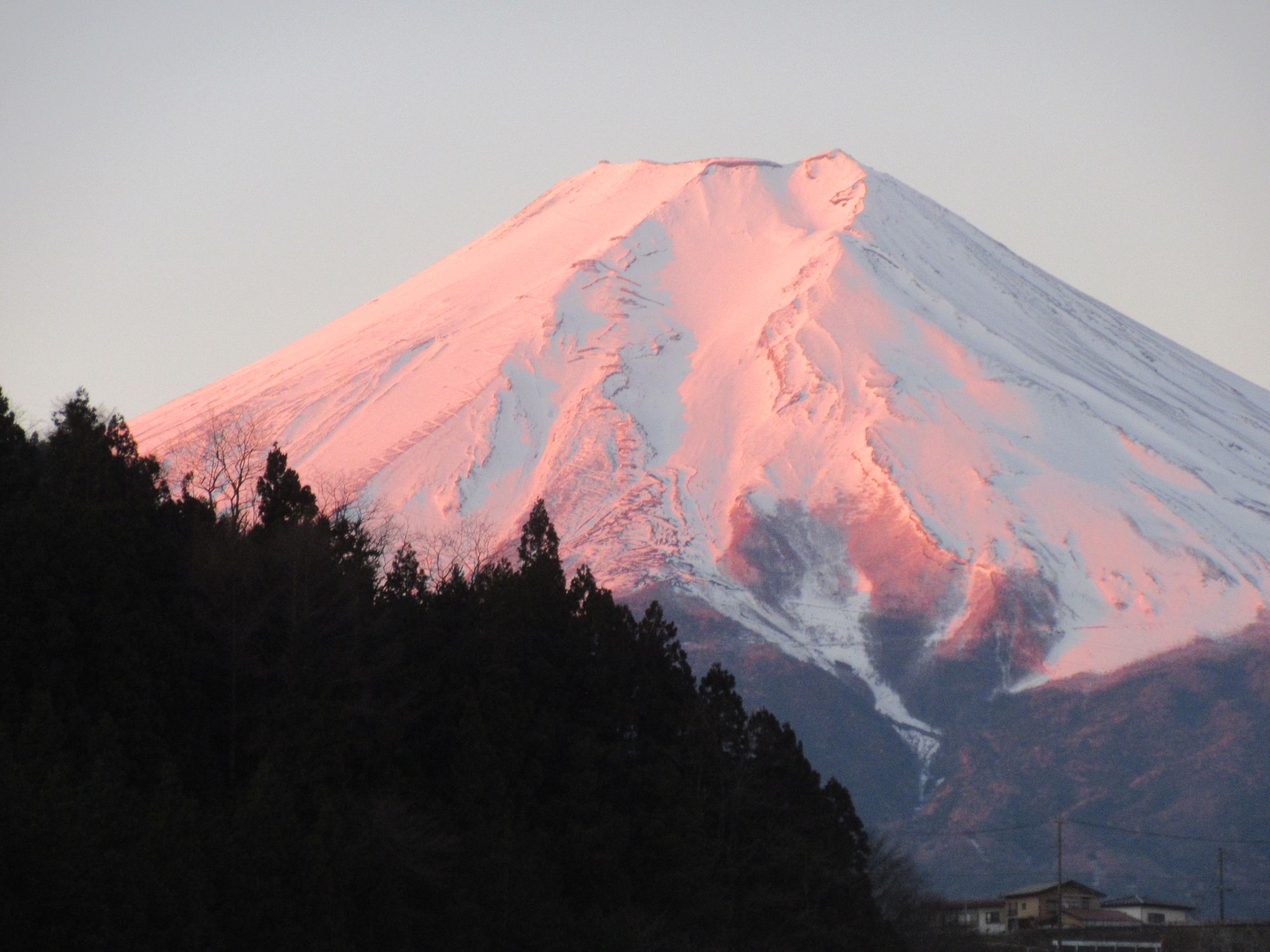 赤富士山